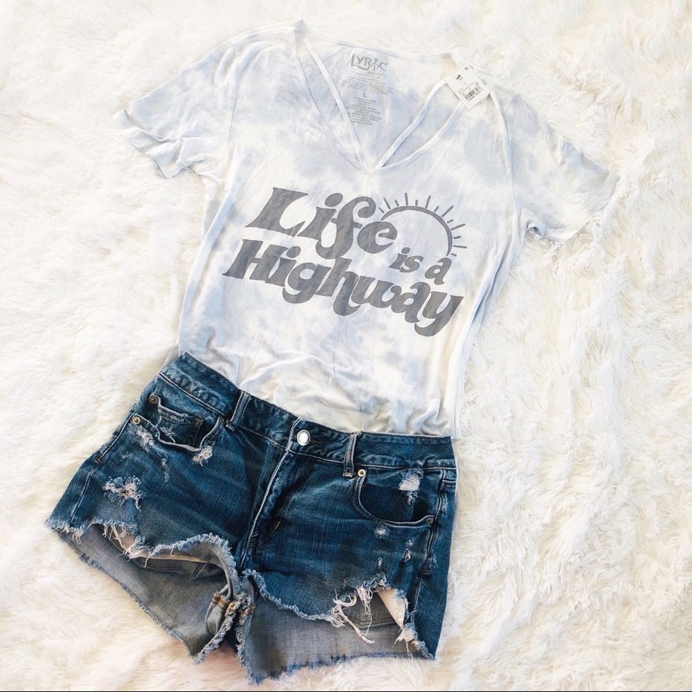 Lyric Culture Red Label Tie Dye Graphic Tee
